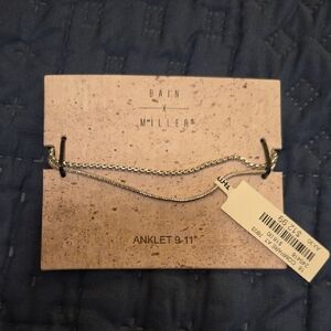 **LAST CALL-DONATE 2/21**-NWT BAIN x MILLER SILVER ANKLE BRACELETS